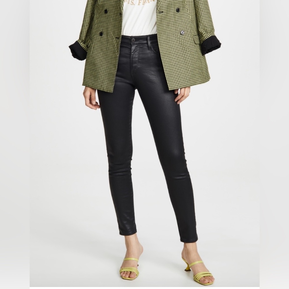 AG Adriano Goldschmeid The Farrah Skinny High-Rise Skinny Ankle Pants.